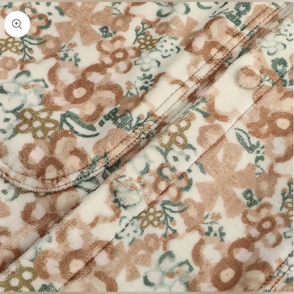 NWT Zimo Floral Print Angled Placket Double-Front Shirt Women’s Size 2 - Picture 3 of 10